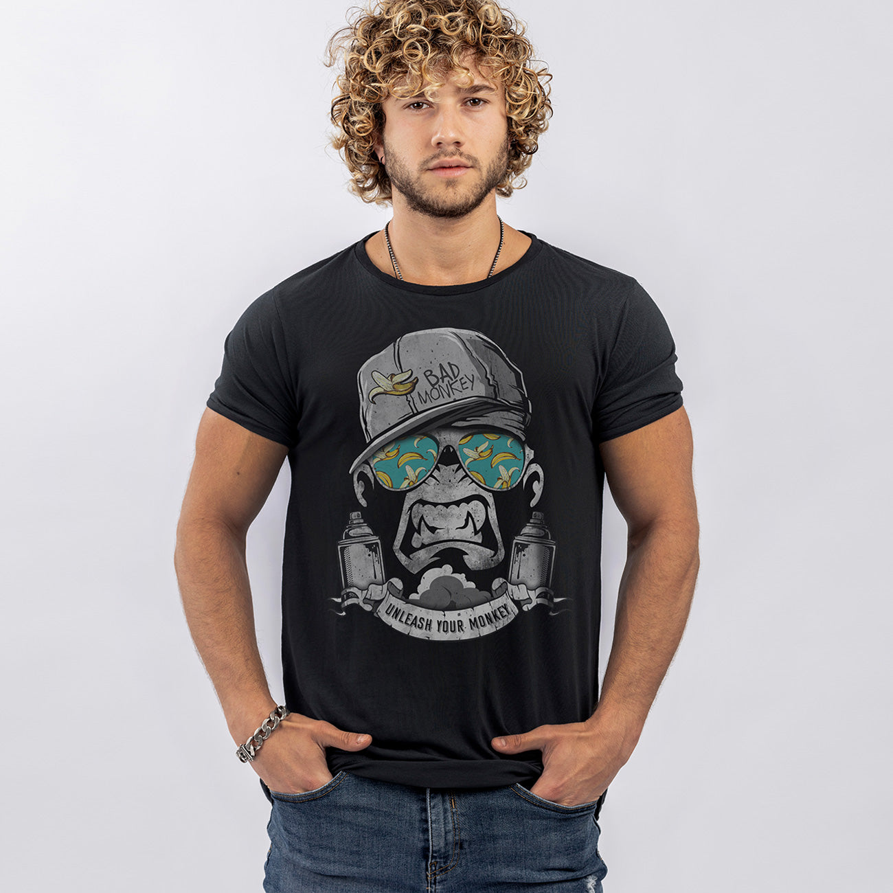 Street Monkey Black Tshirt | Available only in S